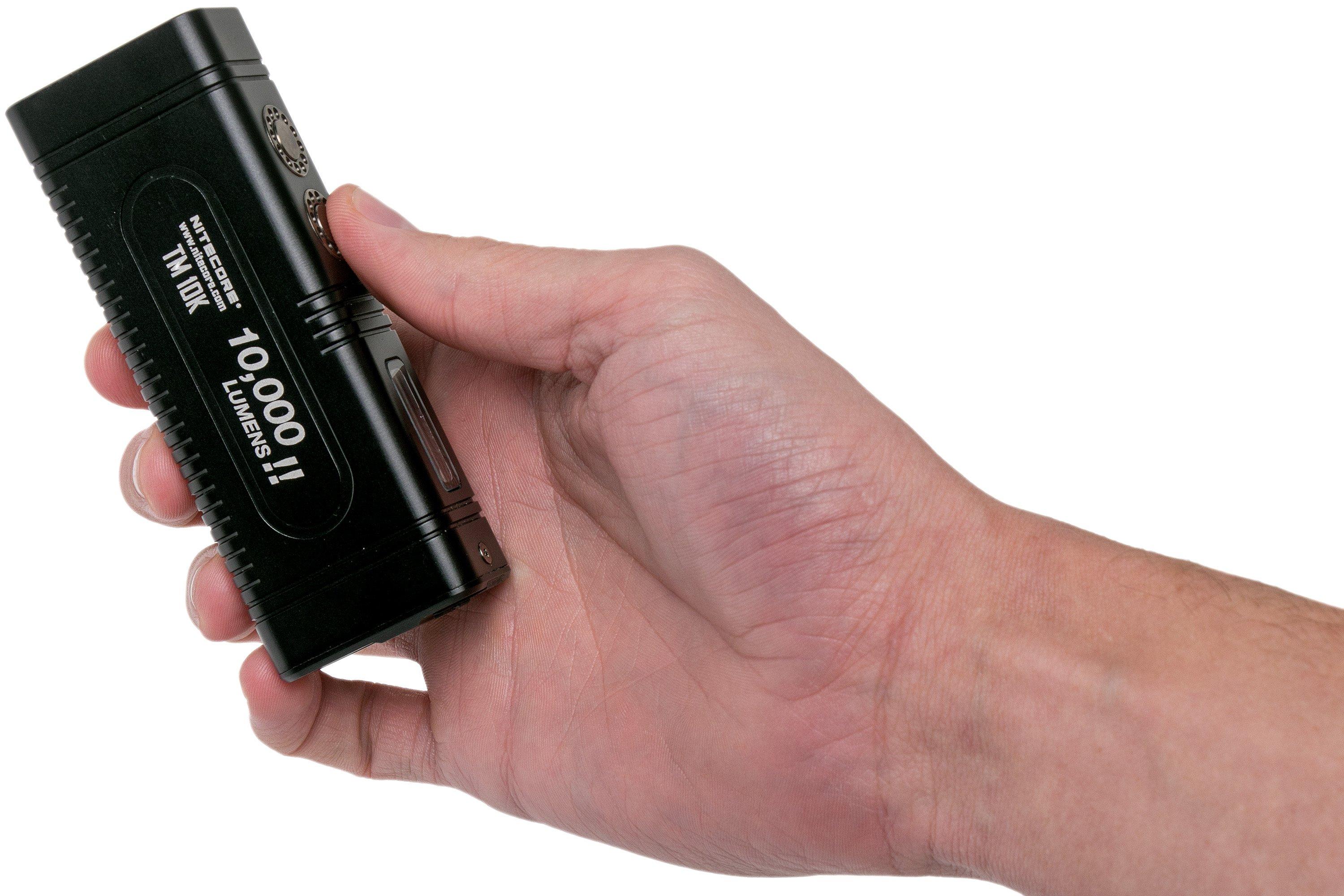 Nitecore TM10K rechargeable flashlight, 10.000 lumens | Advantageously ...