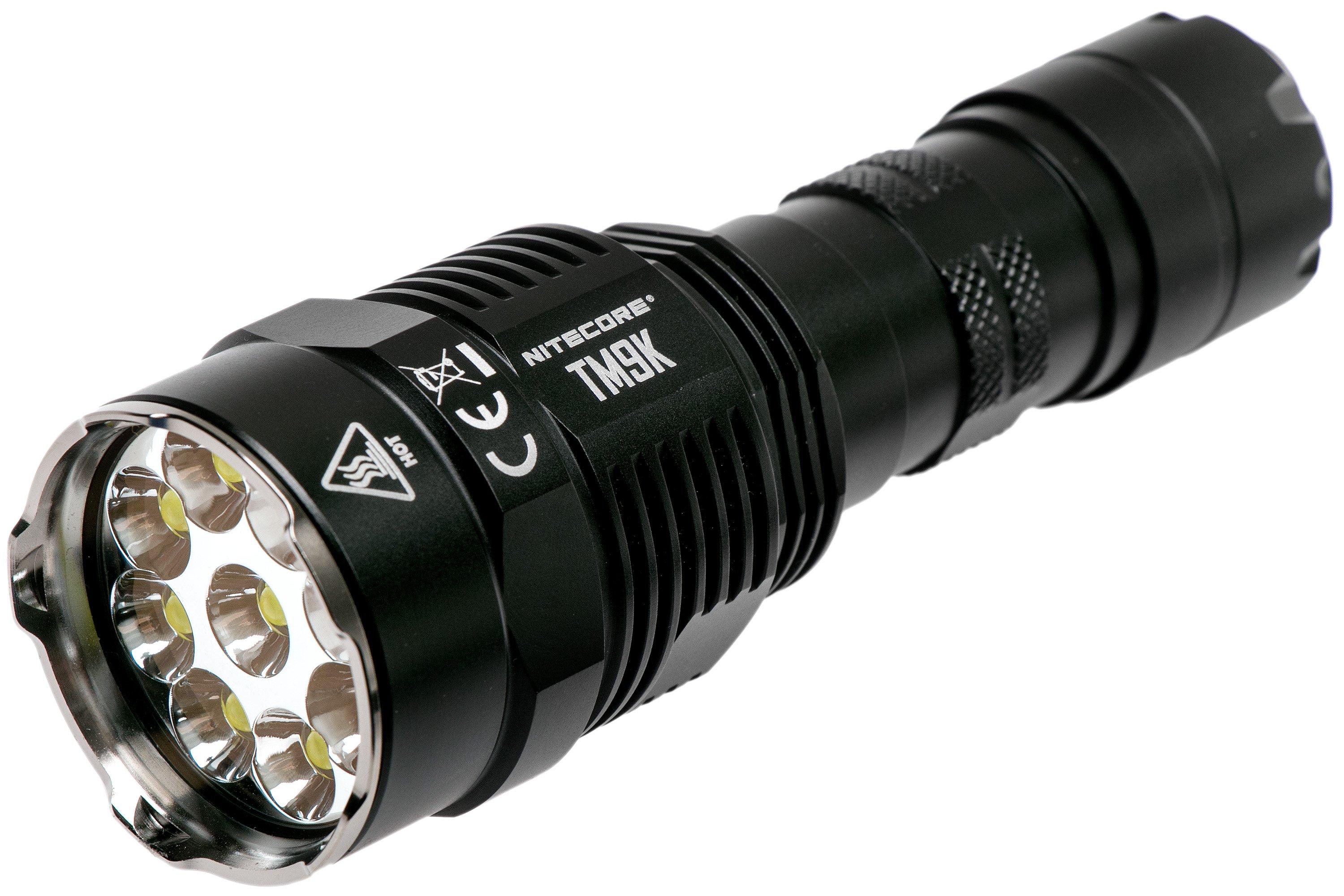 NiteCore TM9K tactical flashlight, 9500 lumens Advantageously
