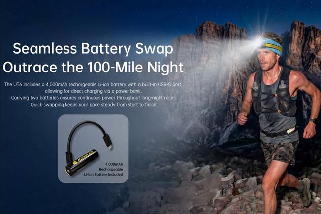 Afbeelding voor Nitecore UT6 UHE LED Trail Running hoofdlamp, Purple, 1600 lumen