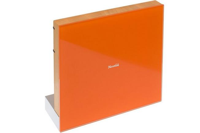 Image for Nesmuk knife block, orange, ash wood, MHA1O2013