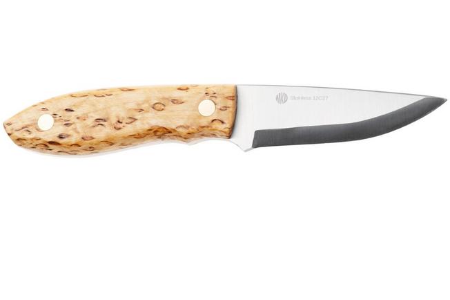 Afbeelding voor Nordic Knife Design Lizard 75, 2039, Satin 12C27, Curly Birch, vaststaand mes