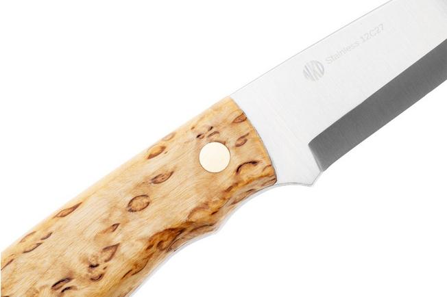 Afbeelding voor Nordic Knife Design Lizard 75, 2039, Satin 12C27, Curly Birch, vaststaand mes