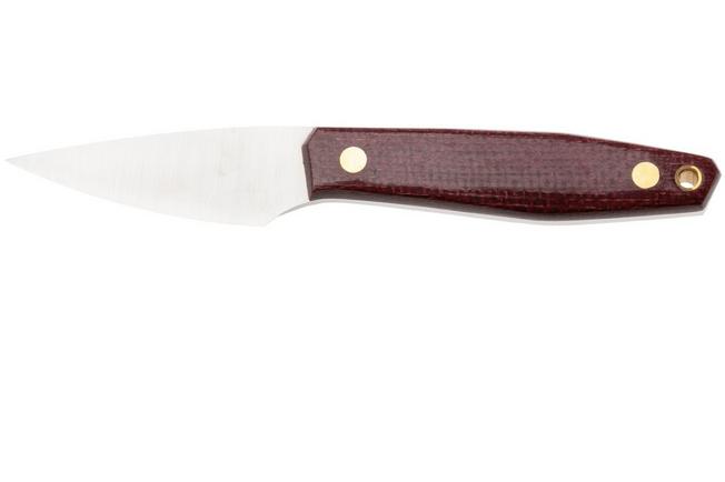 Bild für Nordic Knife Design Kiridashi 2045 Satin 12C27, Plum Micarta, Fahrtenmesser