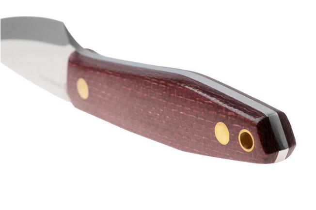 Bild für Nordic Knife Design Kiridashi 2045 Satin 12C27, Plum Micarta, Fahrtenmesser
