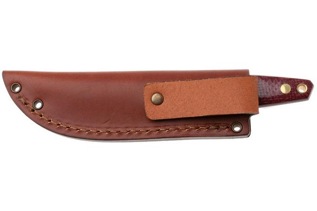 Bild für Nordic Knife Design Kiridashi 2045 Satin 12C27, Plum Micarta, Fahrtenmesser