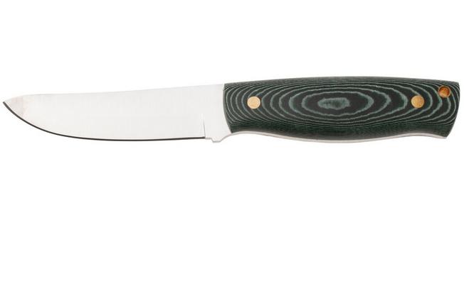 Afbeelding voor Nordic Knife Design Visent 100 2050 Satin 14C28N, Green Micarta, vaststaand mes