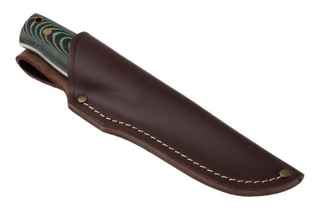 Afbeelding voor Nordic Knife Design Visent 100 2050 Satin 14C28N, Green Micarta, vaststaand mes