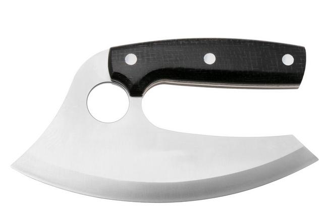 Image pour Nordic Knife Design Ulu 170, 2065 Bison Black Micarta, couteau de chasse