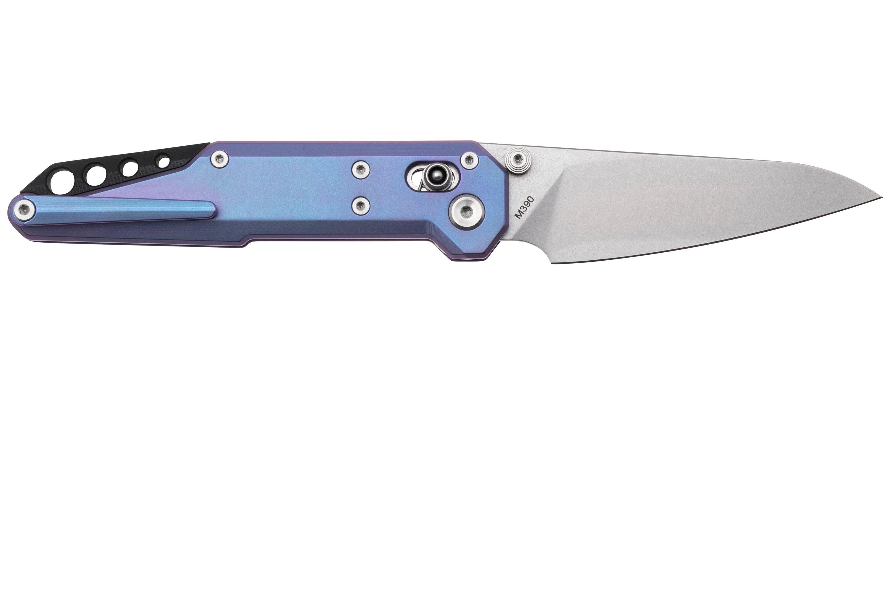 NOC Knives Dark Feather MT-2702 Stonewashed M390, Purple Titanium ...