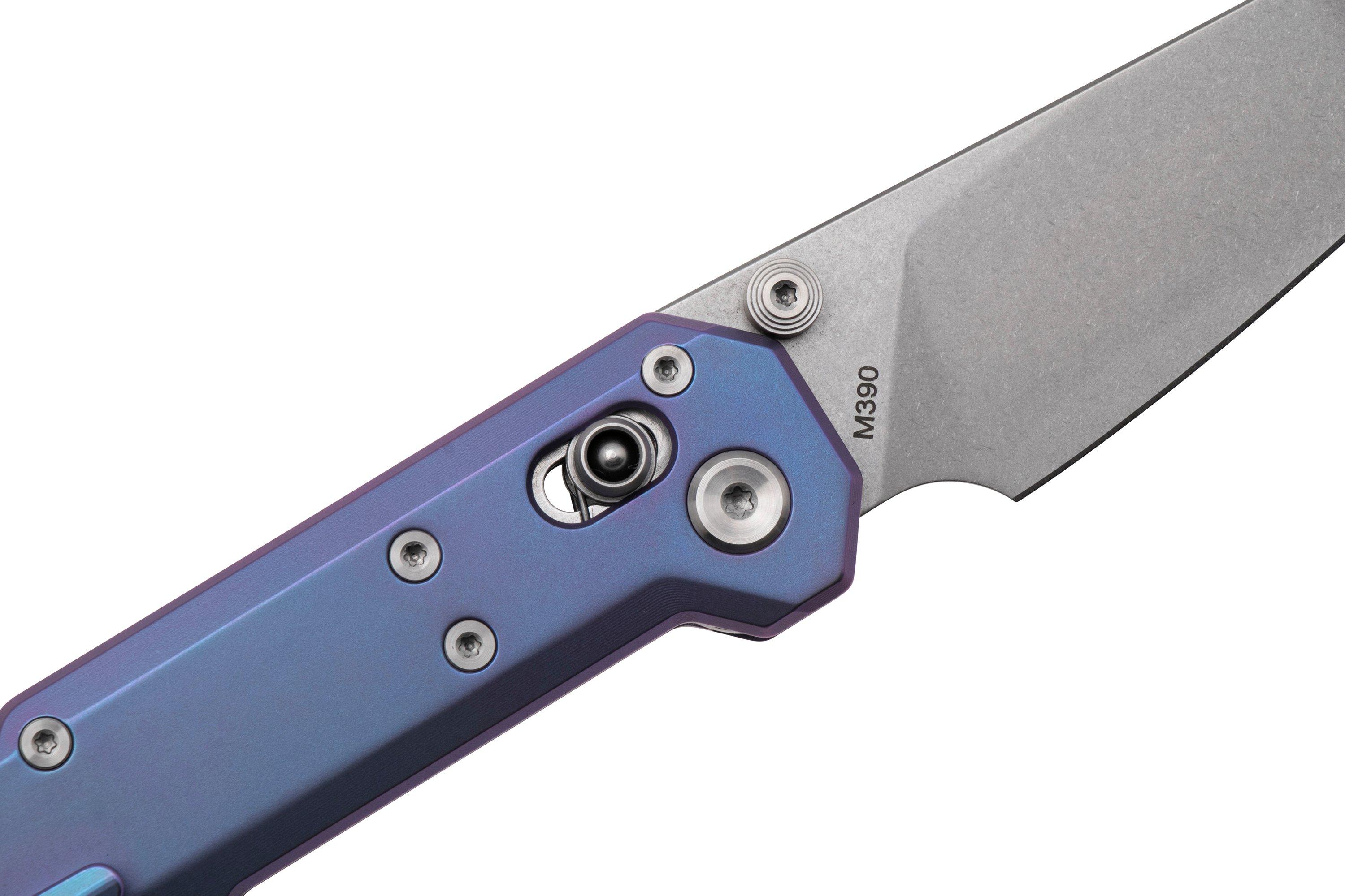 NOC Knives Dark Feather MT-2702 Stonewashed M390, Purple Titanium ...