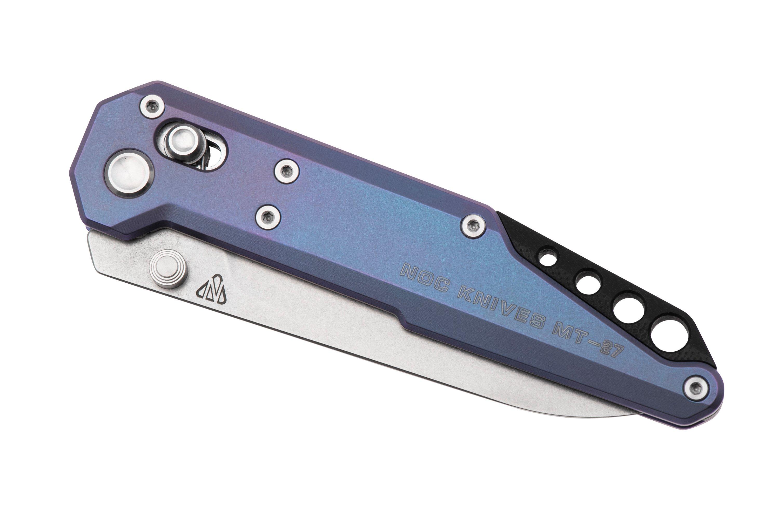 NOC Knives Dark Feather MT-2702 Stonewashed M390, Purple Titanium ...