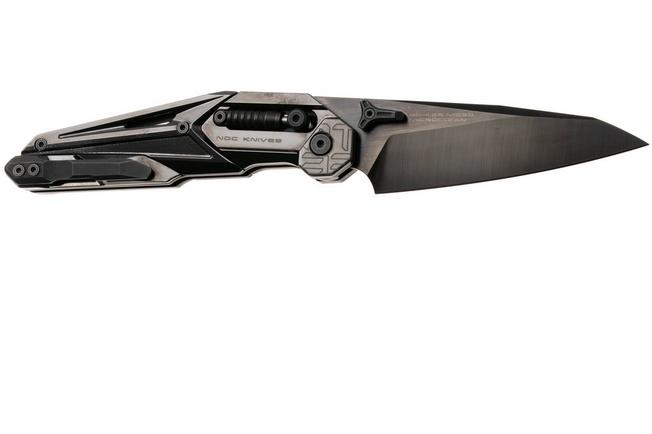 Afbeelding voor NOC Knives MT-33, MT-3324, Black DLC Böhler M390, Zirconium Black Titanium zakmes