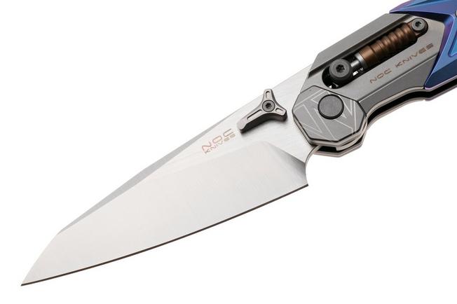 Afbeelding voor NOC Knives MT-33, MT-3327, Satin Böhler M390, Blue Grey Titanium zakmes