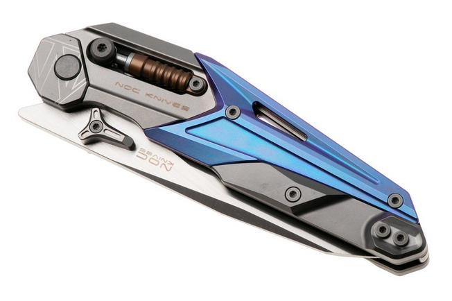 Afbeelding voor NOC Knives MT-33, MT-3327, Satin Böhler M390, Blue Grey Titanium zakmes