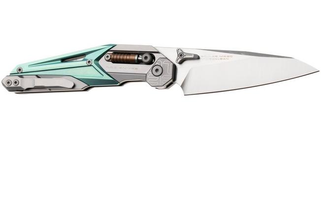 Afbeelding voor NOC Knives MT-33, MT-3328 Satin Böhler M390, Green Grey Titanium zakmes
