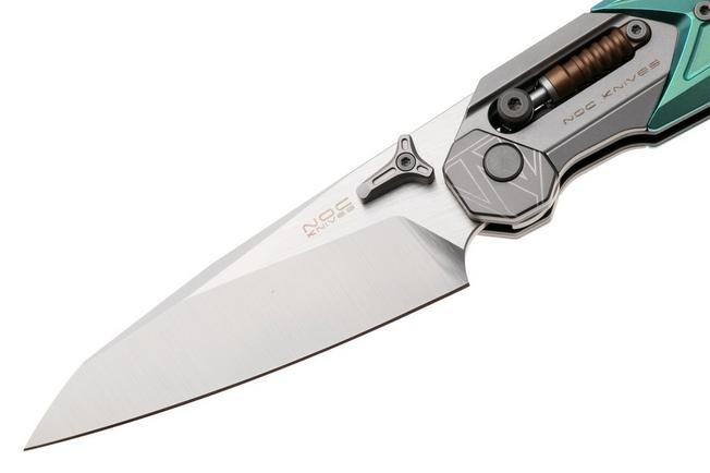 Afbeelding voor NOC Knives MT-33, MT-3328 Satin Böhler M390, Green Grey Titanium zakmes