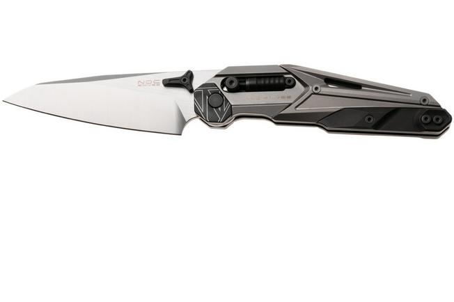 Afbeelding voor NOC Knives MT-33, MT-3329 Satin Böhler M390, Black Grey Titanium zakmes