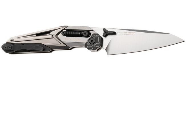 Afbeelding voor NOC Knives MT-33, MT-3329 Satin Böhler M390, Black Grey Titanium zakmes