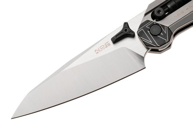 Afbeelding voor NOC Knives MT-33, MT-3329 Satin Böhler M390, Black Grey Titanium zakmes