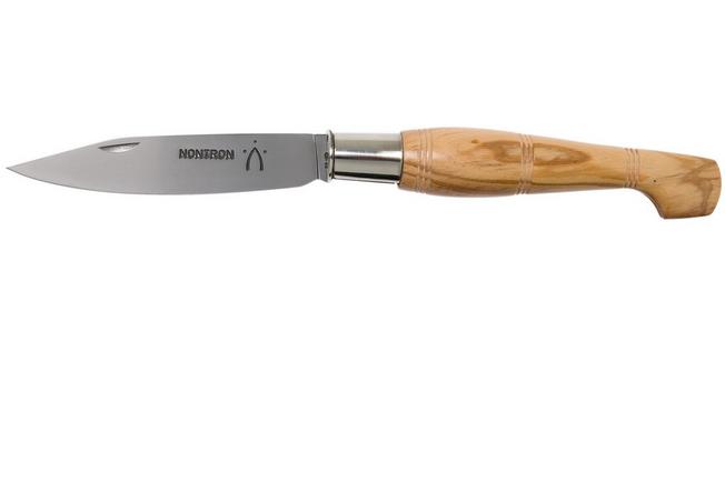 Nontron No. 25 Turning ferrule, Olivewood, clog shape NN25OL pocket knife