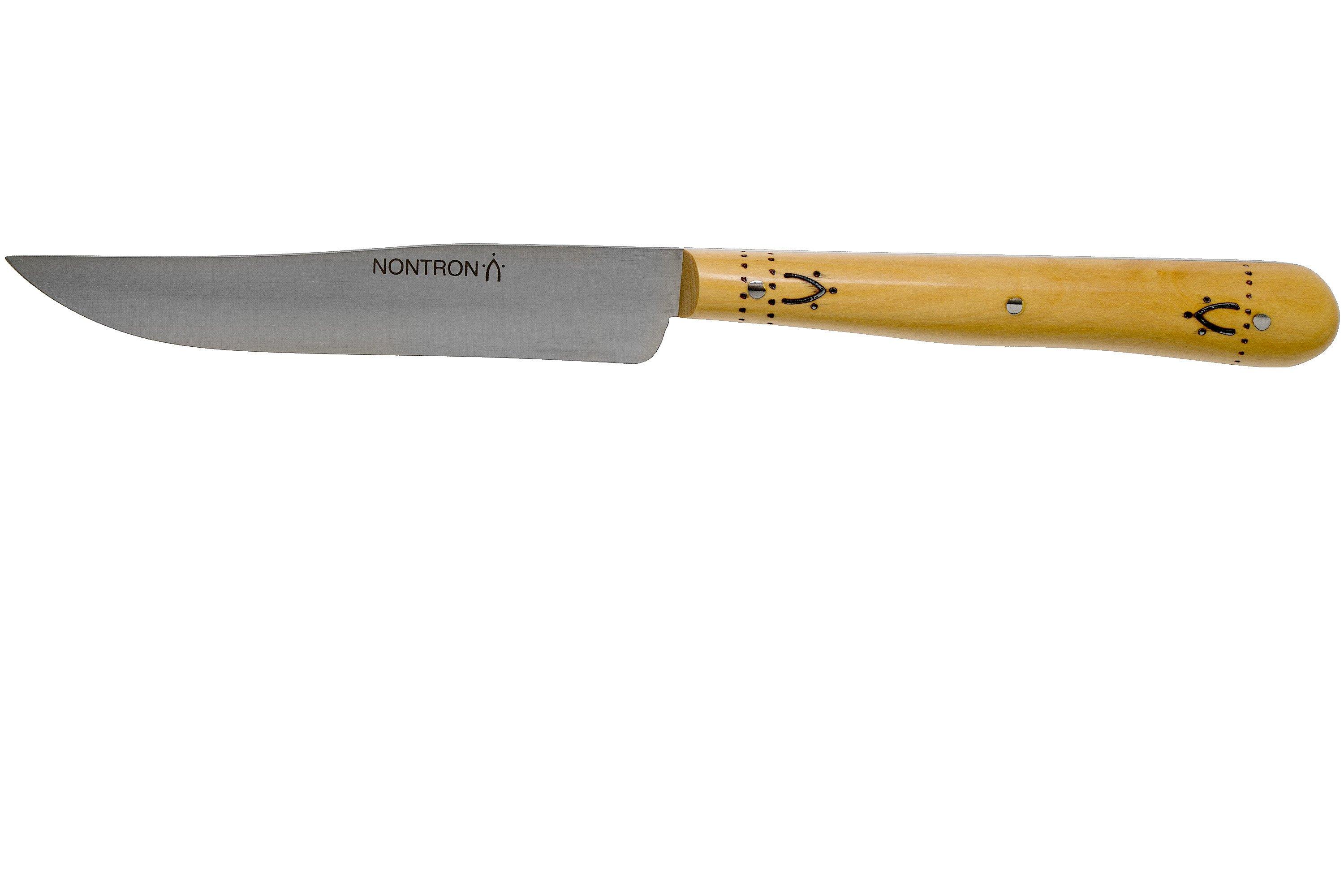Nontron Traditional 6-piezas juego de cuchillos para carne en caja