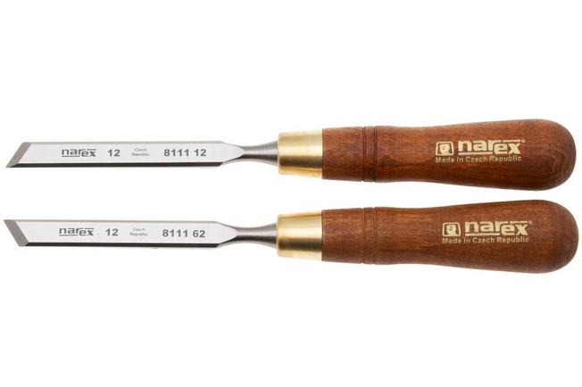 Afbeelding voor Narex Wood Line Plus Skew Chisel Set 851662, schuine beitelset 12 mm 30°, 2-delig