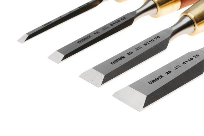 Afbeelding voor Narex Wood Line Plus Butt Chisel Set 853750, beitelset 6-12-20-26 mm, 4-delig