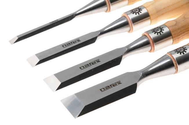 Afbeelding voor Narex Richter Premium Bevel Edge Butt Chisel Set 853800, beitelset 6-13-19-25 mm, 4-delig