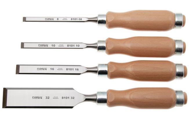 Afbeelding voor Narex Wood Line Profi Bevel Edge Chisel Set 863110, beitelset, 4-delig (8-10-16-32 mm)
