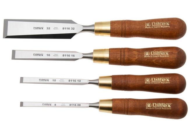 Afbeelding voor Narex Wood Line Plus Premium Bevel Edge Chisel Set 863202, beitelset 8-10-16-32 mm, 4-delig