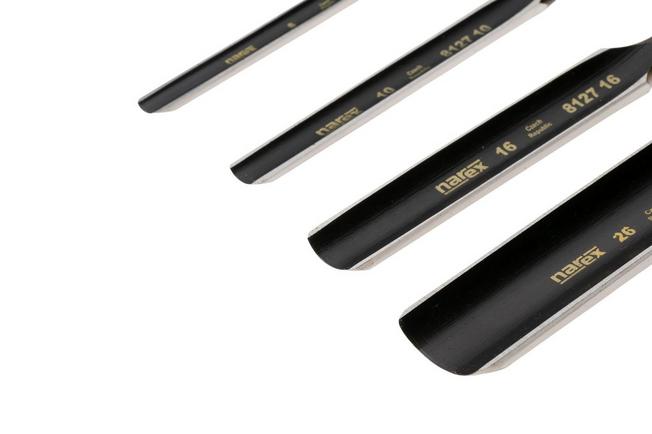 Afbeelding voor Narex Wood Line Plus Premium Gouge Set 863700, gutsenset, 4-delig (8-10-16-26 mm)
