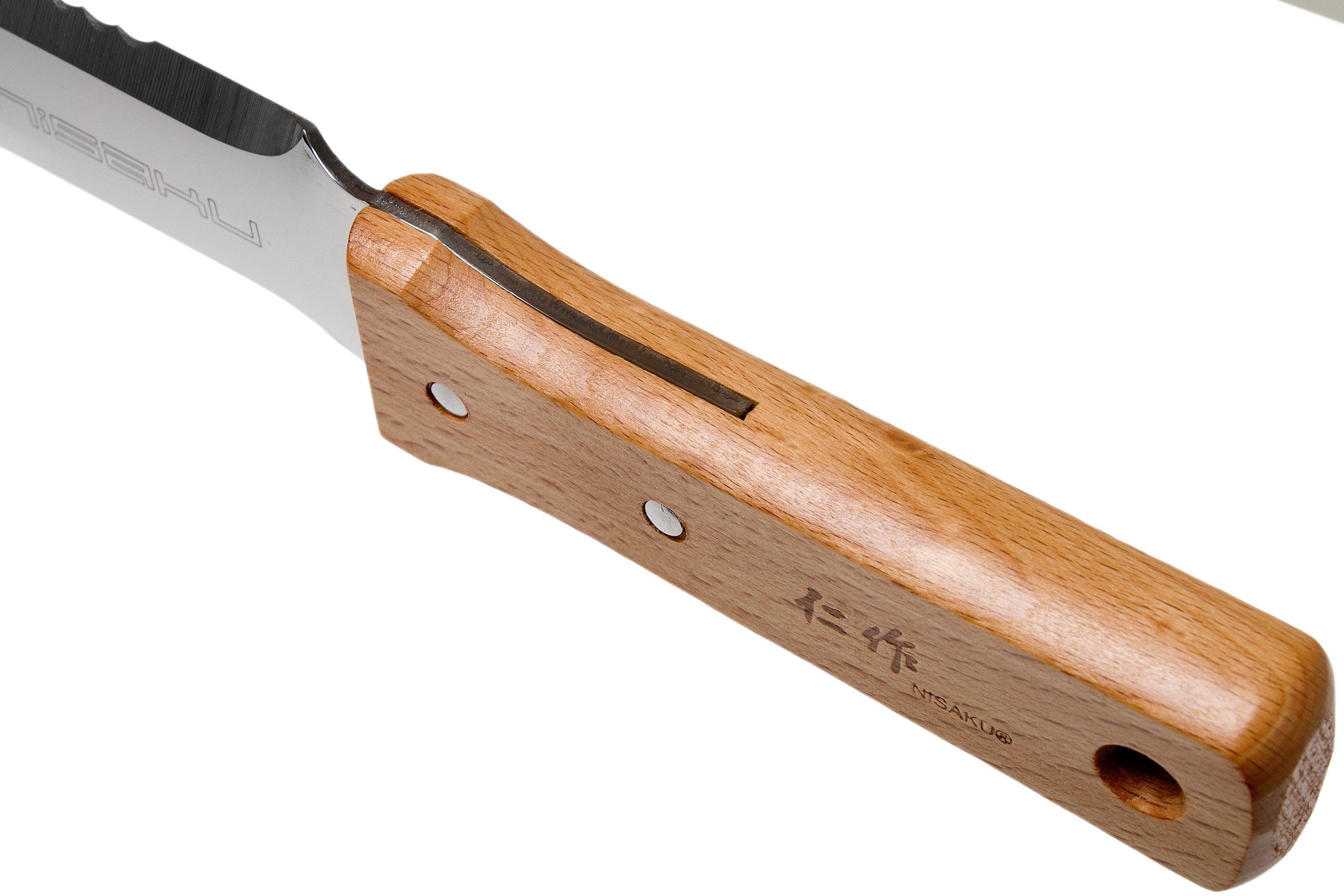 NISAKU Hori Hori Japanese Weeding Knife - 7.25" Stainless Steel Garden Tool