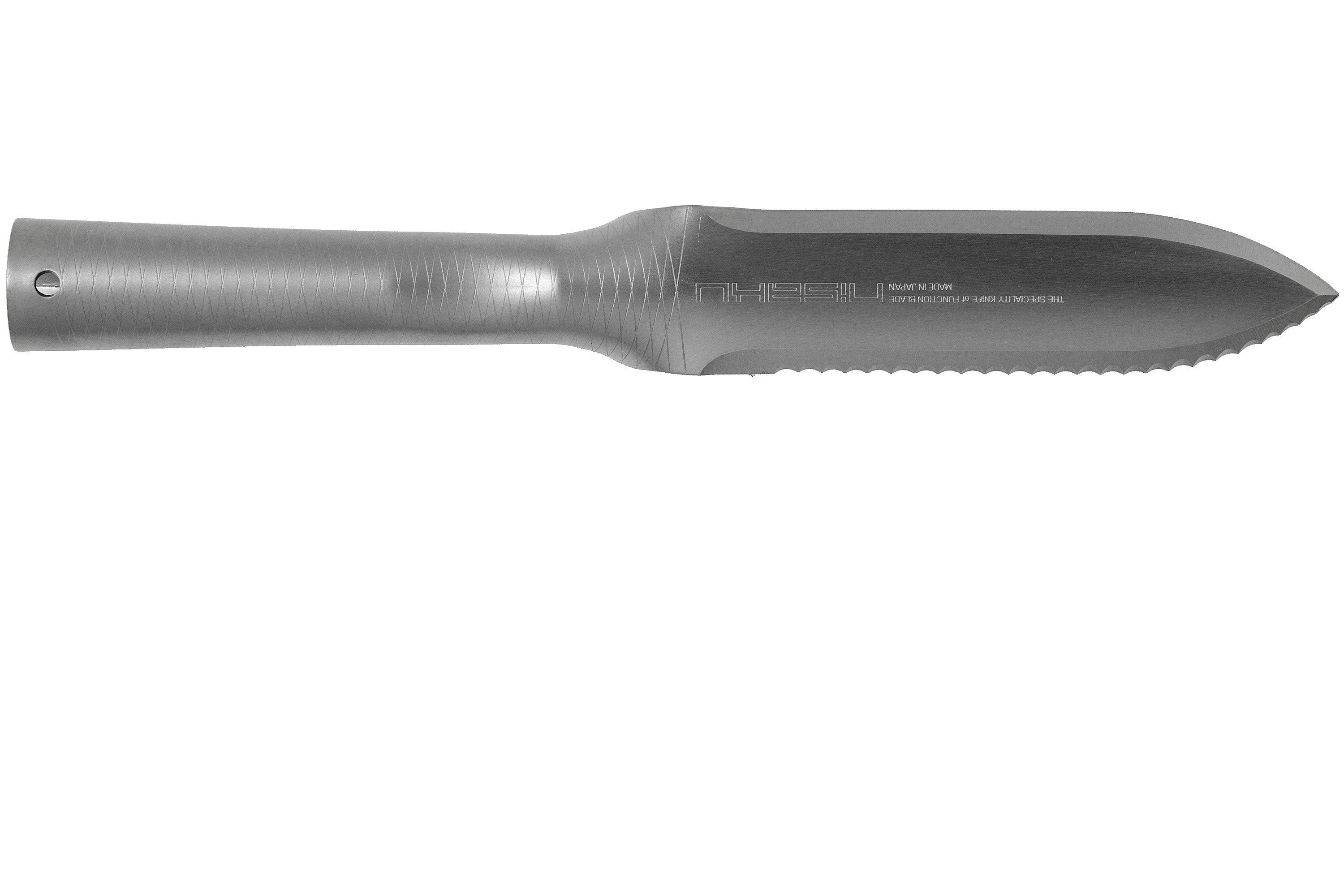 Outil Jardinage Lame Dentée CIELCERA Couteau De Jardin Hori Hori - Lame Dentée Droite Avec Fourreau Cuir Outil Jardinage Lame Dentelée