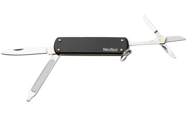 Afbeelding voor   NexTool Mini Pocket Knife NE0141 Black Aluminum, multifunctioneel sleutelhanger zakmes 