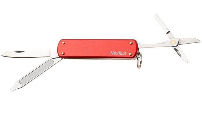 Afbeelding voor NexTool Mini Pocket Knife NE0142 Red Aluminum, multifunctioneel sleutelhanger zakmes 