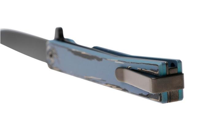 Afbeelding voor Ocaso Solstice 10CSB, Black CPM S35VN, Blue Cel Shaded Titanium zakmes, Andrew Demko design