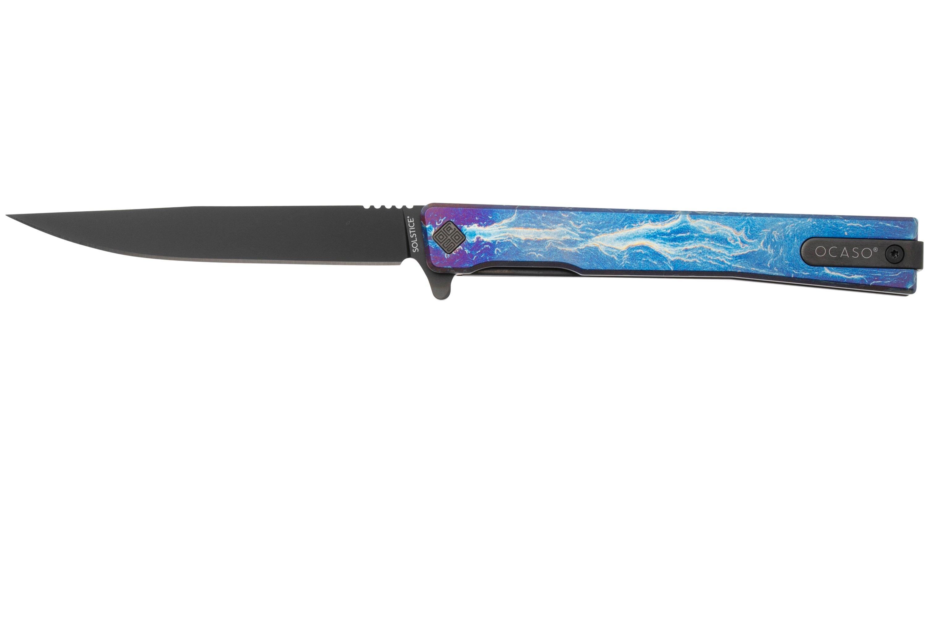 Ocaso Solstice 10DBB Black PVD, Anodized Titanium pocket knife
