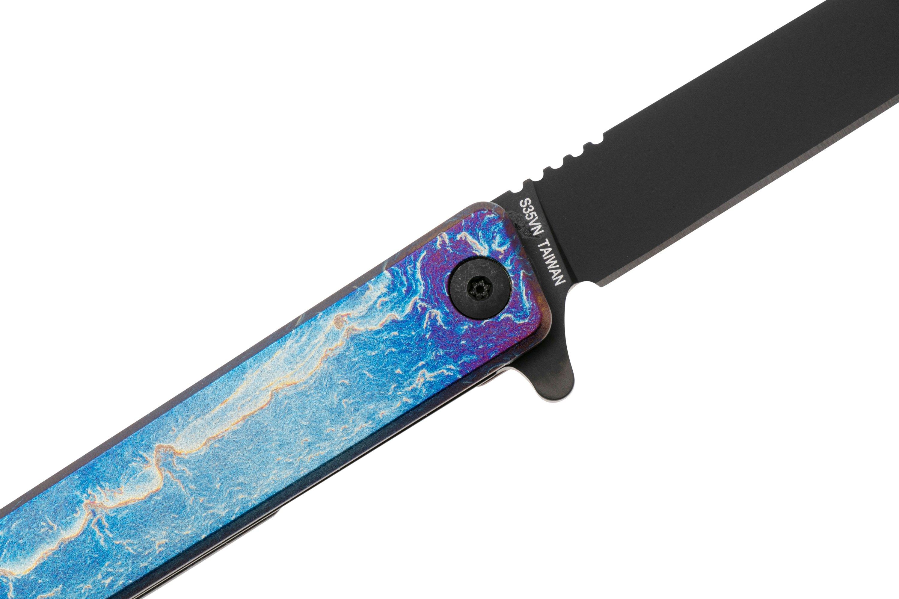Ocaso Solstice 10DBB Black PVD, Anodized Titanium pocket knife