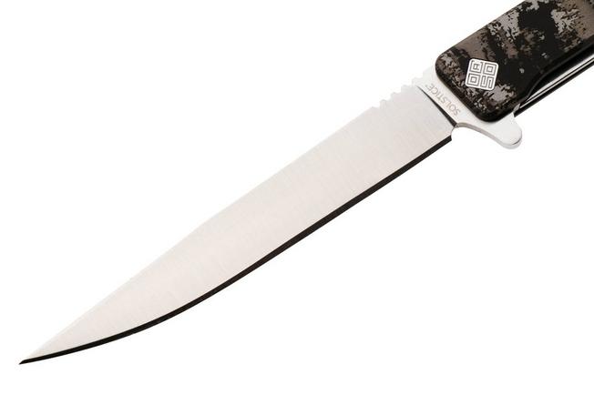 Afbeelding voor Ocaso Solstice 10GCS, Satin CPM S35VN, Grunge Camo Titanium zakmes, Andrew Demko design