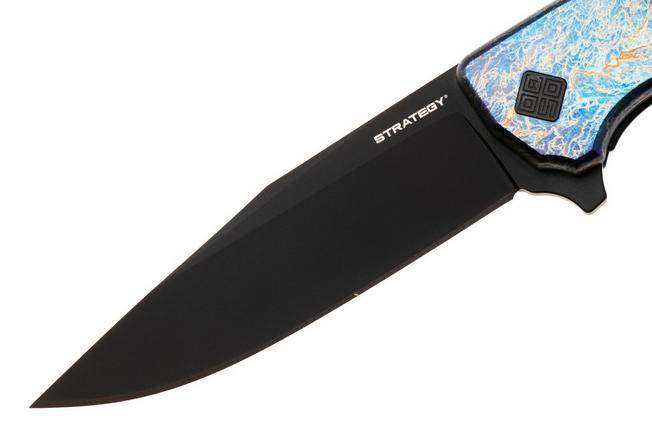 Afbeelding voor Ocaso Strategy 29TAB Anodized S35VN, Black PVD Titanium, zakmes, Mike Wallace design