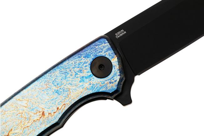 Afbeelding voor Ocaso Strategy 29TAB Anodized S35VN, Black PVD Titanium, zakmes, Mike Wallace design