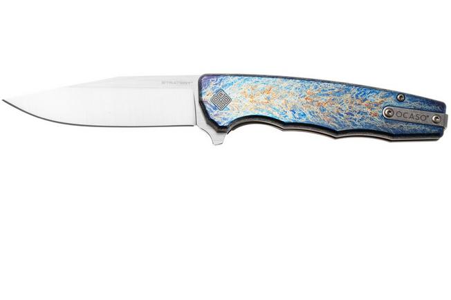Afbeelding voor Ocaso Strategy 29TAS Anodized S35VN, Satin PVD Titanium, zakmes, Mike Wallace design