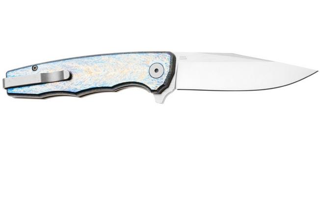 Afbeelding voor Ocaso Strategy 29TAS Anodized S35VN, Satin PVD Titanium, zakmes, Mike Wallace design