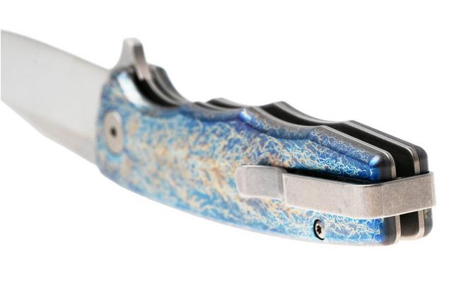 Afbeelding voor Ocaso Strategy 29TAS Anodized S35VN, Satin PVD Titanium, zakmes, Mike Wallace design