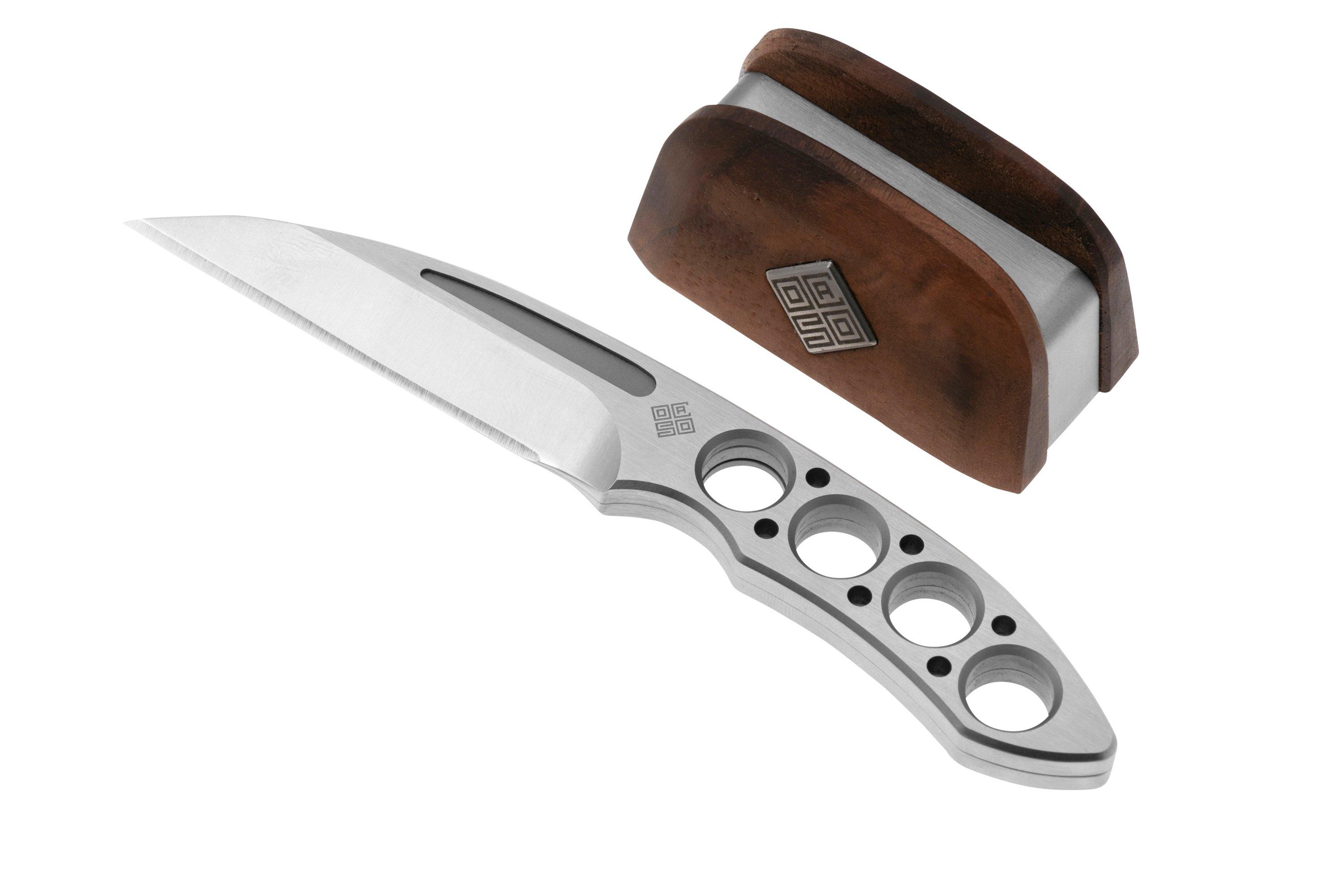 Ocaso Duo Desk Knife 80DKW Wharncliffe, With Stand, fixed desk knife