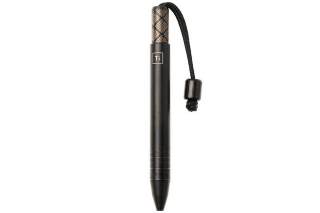 Afbeelding voor Ocaso x Big Idea Design 81TBL Titanium Mini Pen, Black DLC, everyday carry mini pen