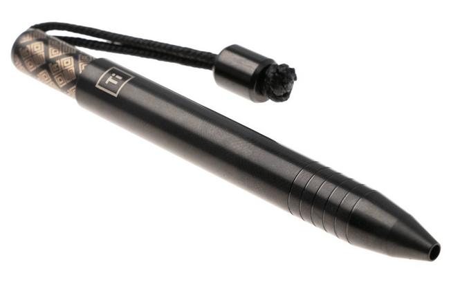 Afbeelding voor Ocaso x Big Idea Design 81TBL Titanium Mini Pen, Black DLC, everyday carry mini pen