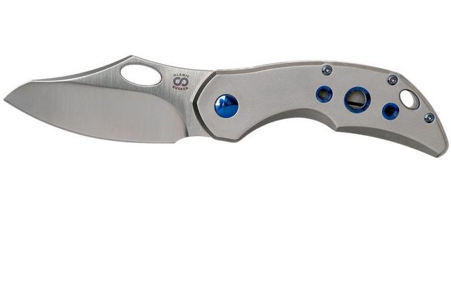 Image for Olamic Busker Semper Satin, Light Blasted 3-Hole Handle, Blue Hardware