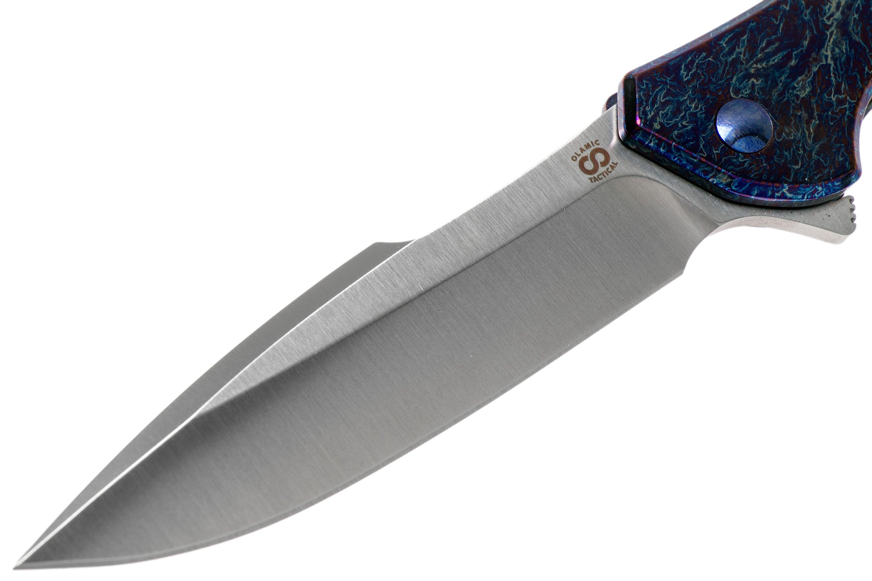 Olamic Rainmaker Harpoon, Entropic Anodized, Purple, pocket knife ...