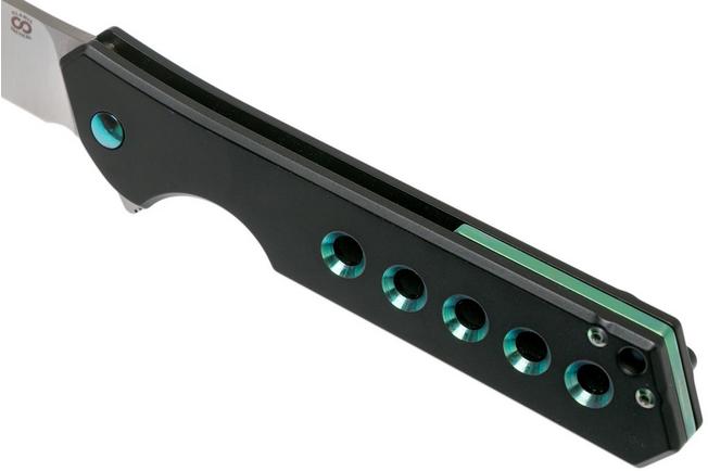 Image for Olamic Rainmaker Droppoint, Black GunKote, Green, pocket knife